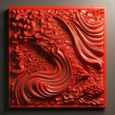 Patterns and decorations stl red 1 3d model